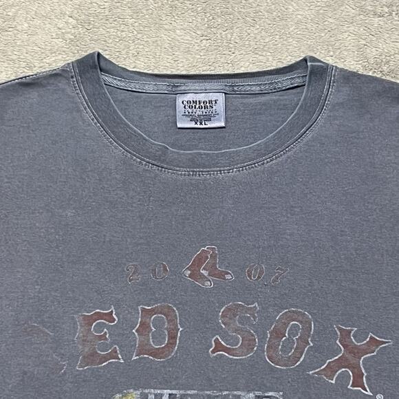 Boston Red Sox T Shirt Mens 2XL Blue 2007 World Series Champions Comfort Colors - Picture 5 of 13